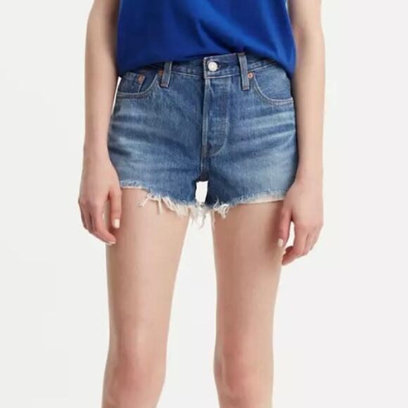 Levi's Pants - Levi’s 501 cutoff denim shorts jean high rise distressed women’s size 26/ 2